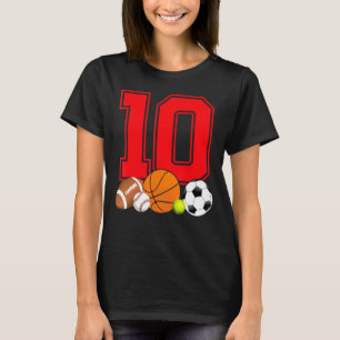 Camiseta Futebol de basquetebol de 10 anos Bi