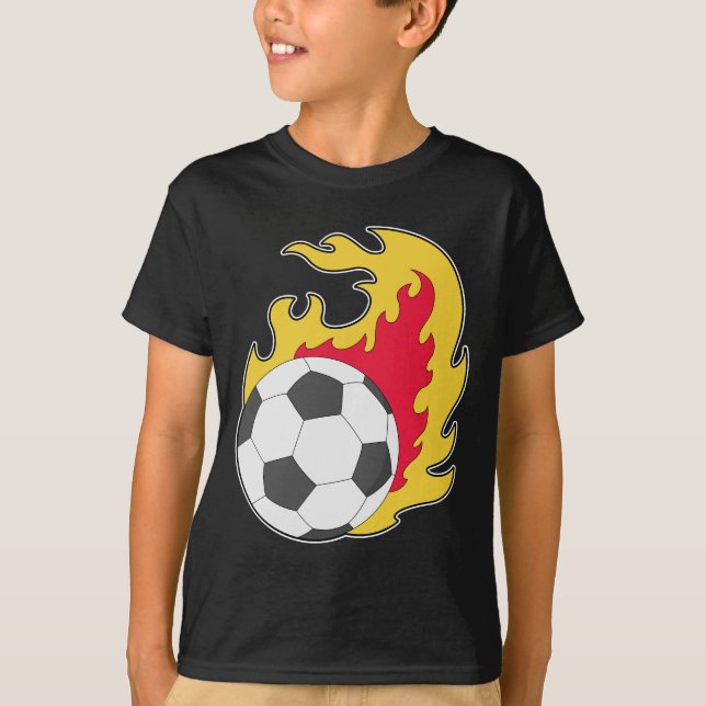 Camiseta Futebol de bola de fogo (Frente)