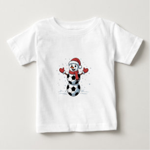 Camiseta Futebol de Boneco de Neve Natal Papai Noel Beisebo