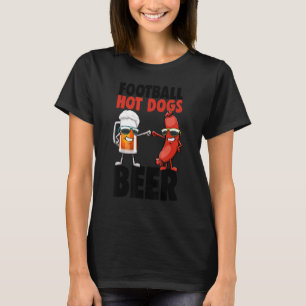 Camiseta Futebol de Cães Quentes e Mulheres de Cerveja Saus