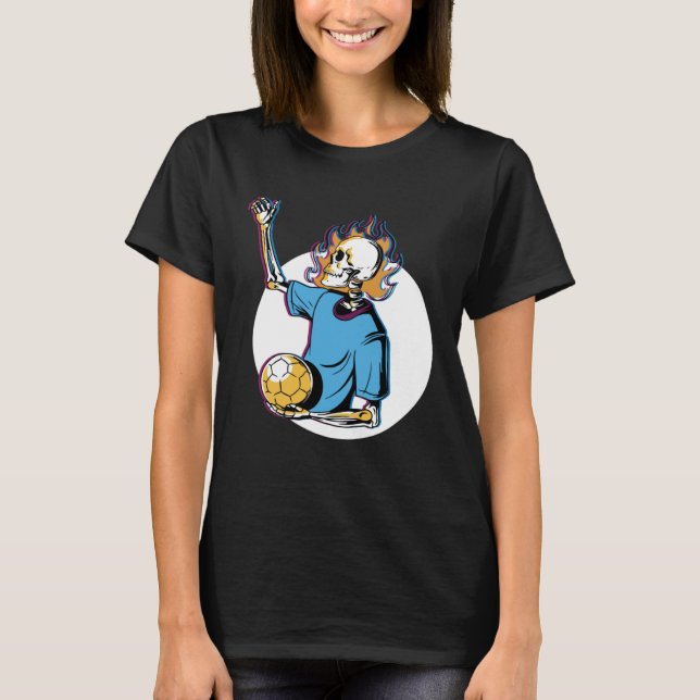 Camiseta Futebol de Chama Esqueleto (Frente)