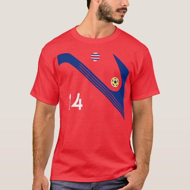 Camiseta Futebol de Costa Rica da equipe (Frente)