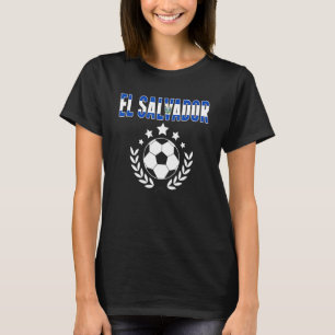 Camiseta Futebol de El Salvador torcedor e bandeira salvado