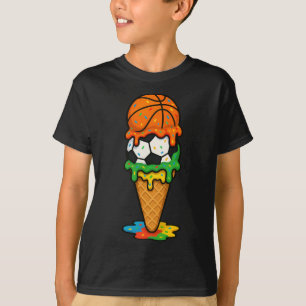 Camiseta Futebol de Esboço Sorvete Gotejamento Colorido Jog