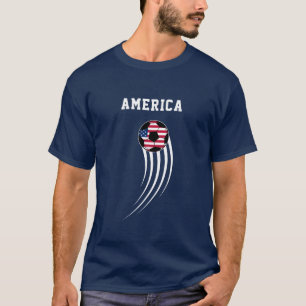 Camiseta Futebol de futebol Fan America Flag