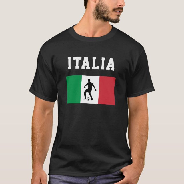 Camiseta Futebol de futebol Fan Itália Bandeira italiana (Frente)