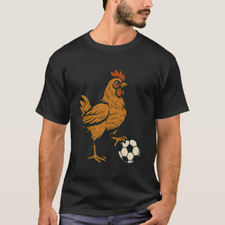 Camiseta Futebol de Galinha Engraçado