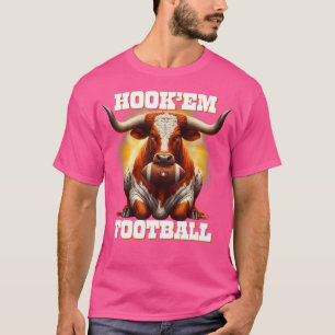 Camiseta Futebol De Hook No Estado Do Texas Com Cabelo E Co