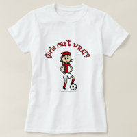 Futebol de mulheres leves do uniforme vermelho