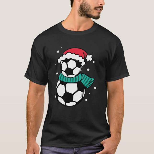 Camiseta Futebol de Natal Ball Santa Hat (Frente)