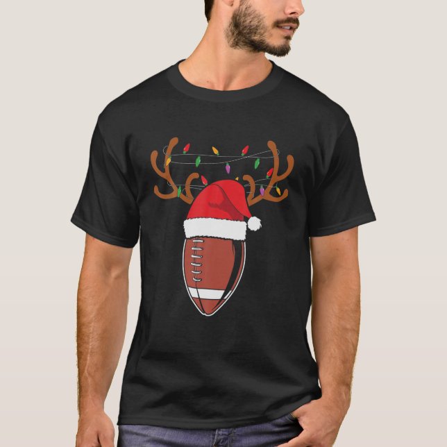Camiseta Futebol de Natal - Ball Santa Hat Reindeer Matchin (Frente)