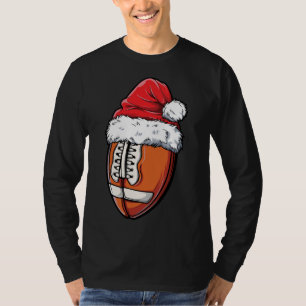 Camiseta Futebol de Natal Ball Santa Hat Xmas Equipe Esport