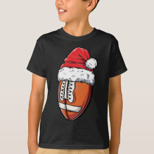 Camiseta Futebol de Natal Ball Santa Hat Xmas Equipe Esport