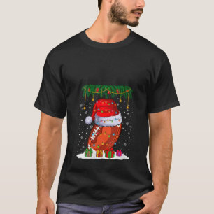 Camiseta Futebol de Natal Ball Xmas Lights Esporte