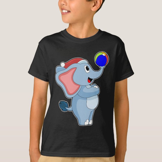 Camiseta Futebol de Natal elefante (Frente)