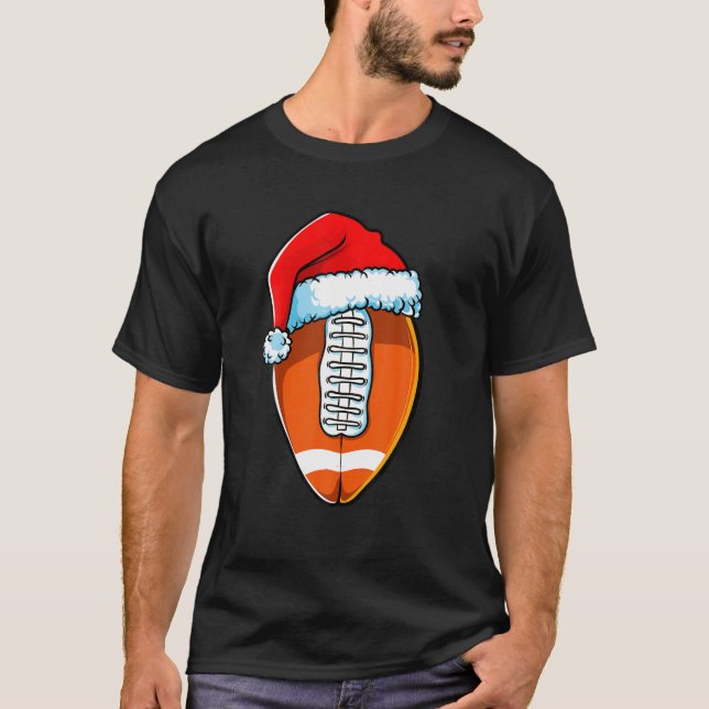 Camiseta Futebol de Natal Engraçado Noel Hall Men Mulheres (Frente)
