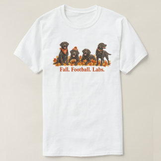Camiseta Futebol de Outono Labs Cachorro Preto Lab Humor Ou