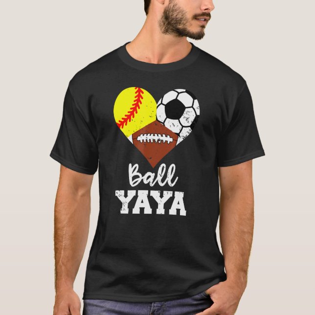 Camiseta Futebol de softball Yaya Heart Yaya 1 (Frente)