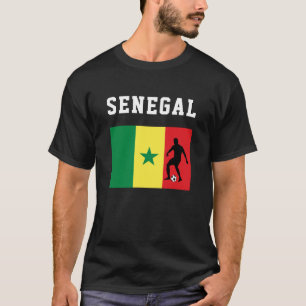 Camiseta Futebol desportivo Fã Senegal Bandeira Senegal
