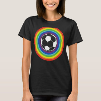 Camiseta Futebol do arco-íris LGBT
