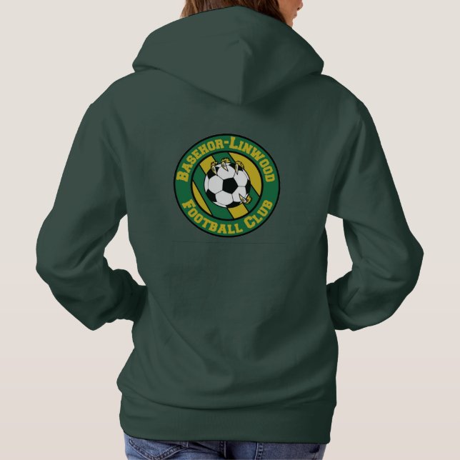 Camiseta Futebol do BLFC Mãe Hoodie - Branco (Verso)