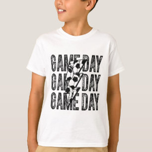 Camiseta Futebol do Dia do Jogo Raio de Futebol Mãe Pai Men