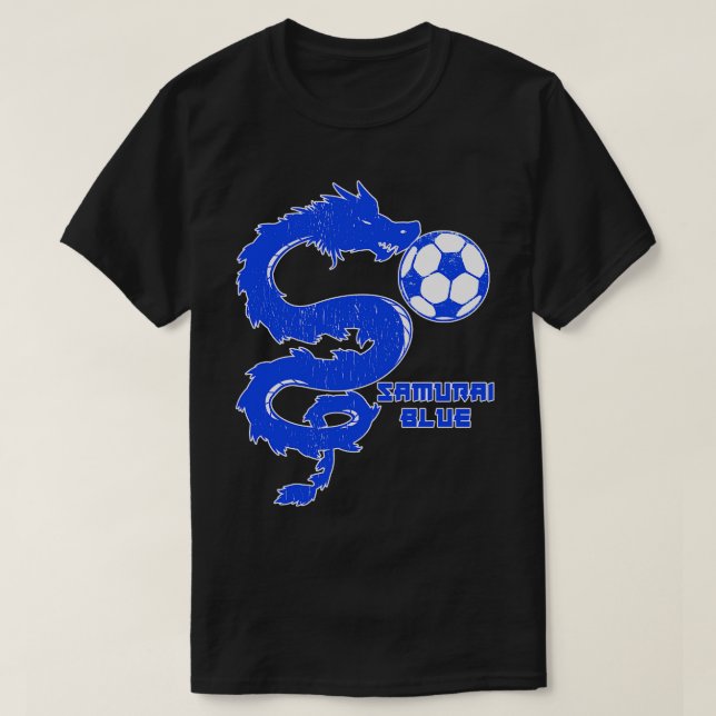 Camiseta Futebol do Japão AZUL SAMURAI (Frente do Design)