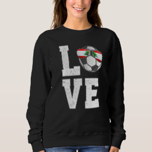 Camiseta Futebol do Líbano ama bandeira do ventilador liban