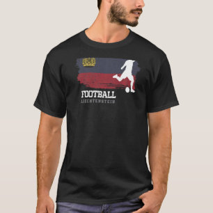 Camiseta Futebol do Liechtenstein Flag Futebol Team P