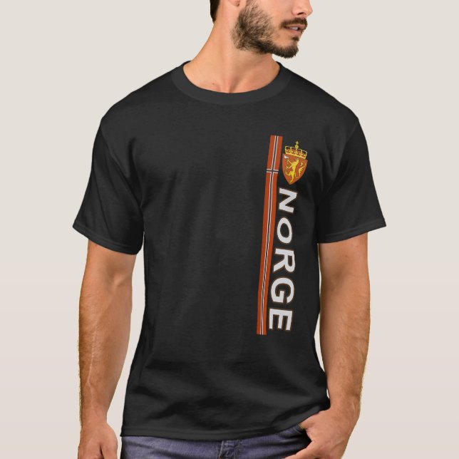 Camiseta Futebol do Orgulho da Bandeira da Noruega e camise (Frente)