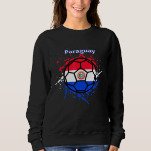 Camiseta Futebol do Paraguai Fã do Futebol de bandeiras do 