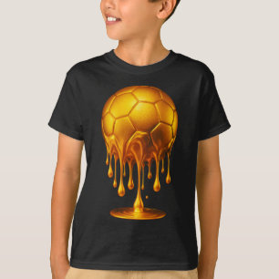 Camiseta Futebol Dourado Ll Gotejando Futebol Dourado Gotej