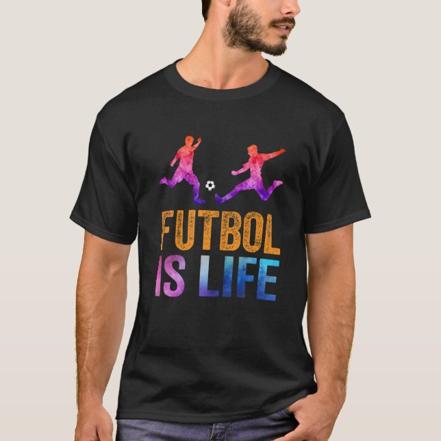 Camiseta Futebol É A Cor Funerária Do Futebol Da Vida T (Frente)