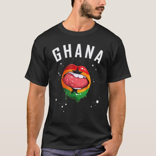 Camiseta Futebol e equipe de esportes ganês do Gana (Frente)