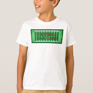 Camiseta Futebol é o meu número de jogador de campo verde d