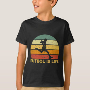 Camiseta Futebol é Vida Fantasia Retro de Jogador de Futebo