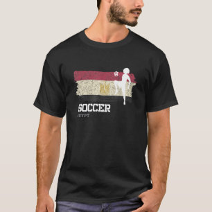 Camiseta Futebol Egito Bandeira Futebol feminino moças fute