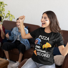 Camiseta Futebol engraçado e pizza