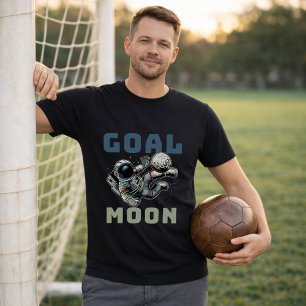 Camiseta Futebol Espacial Astronauta Chute de Bicicleta Gol
