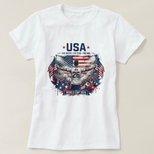 Camiseta Futebol EUA 2026 Roupas de Fã Patrióticas Futebol 