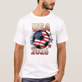 Camiseta Futebol EUA com Estrelas Vermelhas Brancas e Azuis