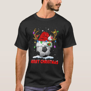 Camiseta Futebol Feliz Natal Santa Hat Reindeer Xmas Fam