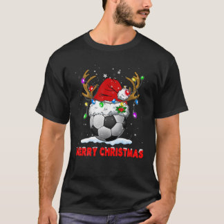 Camiseta Futebol Feliz Natal Santa Hat Reindeer Xmas Fam