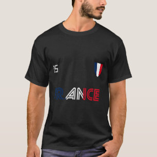 Camiseta Futebol Francês Retro Bandeira da França 