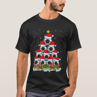 Camiseta Futebol Futebol Luzes de Árvore de Natal Esportes