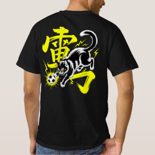 Camiseta Futebol Gato Relâmpago Feroz Anime Japonês Esporte