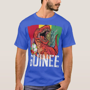 Camiseta Futebol guianense T Rex Dinossaur Guiné Flag T-Shi