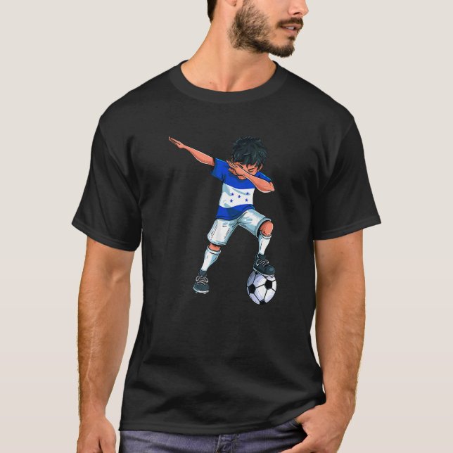 Camiseta Futebol hondurenho hondurenho de Dabbing Boy (Frente)