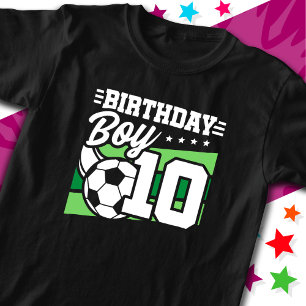 Camiseta Futebol infantil de 10 anos Meninos do 10º Anivers