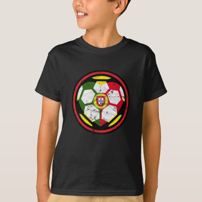 Camiseta Futebol infantil de Portugal (Frente)